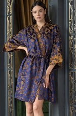 Халат из шелка и вискозы Mia-Amore Chameleon 4053