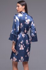 Mia-Amore Viola 7503 короткий халат с цветочным принтом