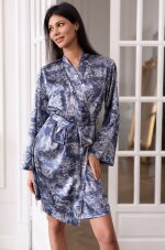 Mia-Amore Marjani 9003 короткий халат в синих тонах