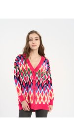 Кардиган рисунок мелкие ромбы Melle 8103