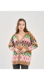 Кардиган рисунок мелкие ромбы Melle 8103