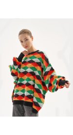 Свитер с рисунком ромбы Melle 4103