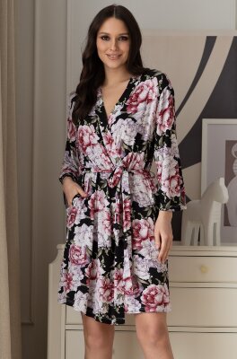 Mia-Amore Abbey 5553 короткий халат из трикотажной вискозы
