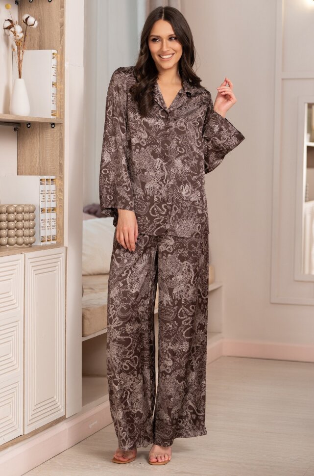 Mia-Amore Demi 4885 комплект из широких брюк и жакета на пуговицах