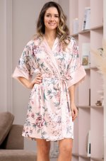 Короткий атласный халат Mia-Amore Adriana 7139