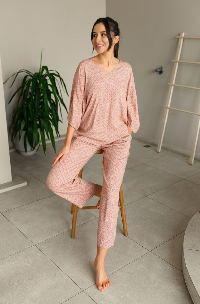 Домашний комплект из короткой туники и брюк Mia-Mia Aleksa 16526