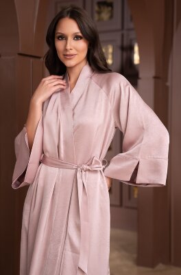 Mia-Amore Smoky Rose 9019 длинный шелковый халат