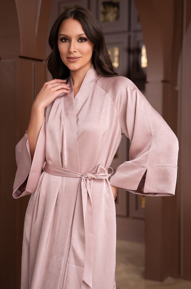 Mia-Amore Smoky Rose 9019 длинный шелковый халат
