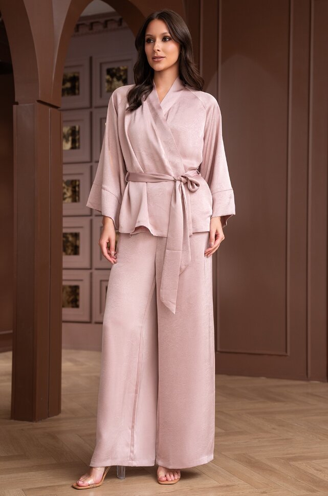 Mia-Amore Smoky Rose 9015 брючный комплект из шелка и вискозы