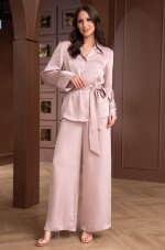 Mia-Amore Smoky Rose 9017 брючный комплект с жакетом на пуговицах