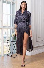 Mia-Amore Aletta 4449 длинный халат из шелкового жаккарда