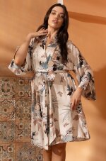 Mia-Amore Ivian 5423 короткий халат из вискозы и шелка
