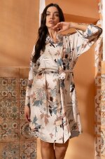 Mia-Amore Ivian 5423 короткий халат из вискозы и шелка